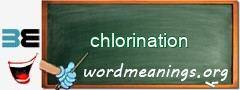 WordMeaning blackboard for chlorination